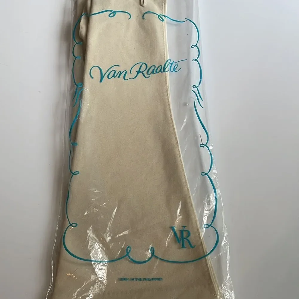 Vtg New in‎ packaging Van Raalte beige/taupe long nylon gloves